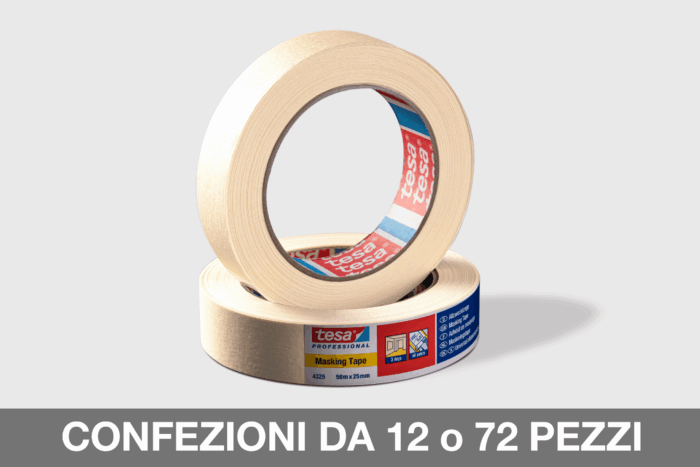 4325 NASTRO TESA pennelli e rulli professionali per imbianchini Tesa 4325 nastro carta masking con elevata adesione e flessibilità. Perfetto per curve, bordi netti e rimozione senza residui.