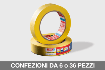 Nastro giallo Tesa per mascherature precise, adesione forte e rimozione senza residui. Perfetto per pittori e decoratori professionisti.