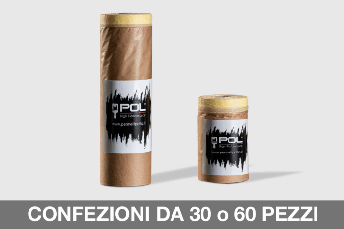 COVER QUICK CARTA + NASTRO pennelli e rulli professionali per imbianchini Bobinetta carta + Nastro: soluzione 2 in 1 per coprire e mascherare con precisione. Risparmia tempo e denaro, risultati puliti e precisi.