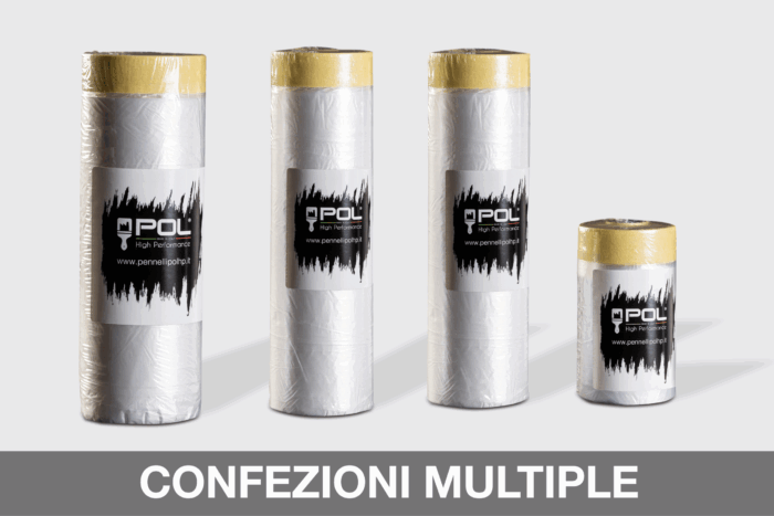 Cover Quick film + nastro pennelli e rulli professionali per imbianchini Cover Quick film con nastro per imbianchini e decoratori