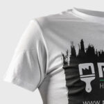 T-shirt 100% cotone jersey 160 gr per lavoro di imbianchini, decoratori, cartongessisti e artisti